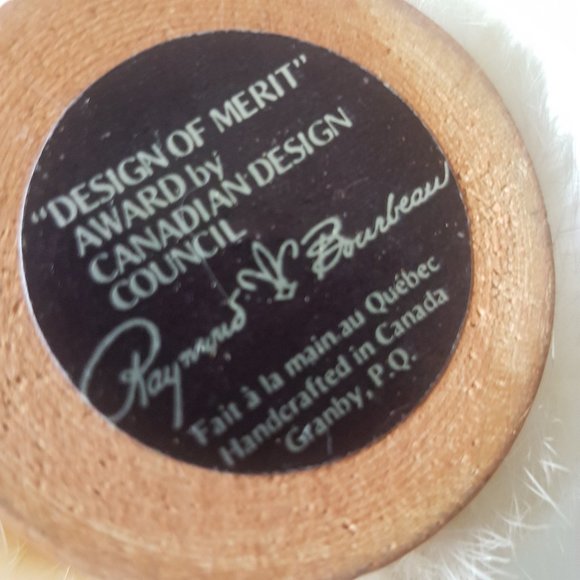 Vintage Wood Inuit Doll with Fur Raymond Bourbeau Handmade - Picture 14 of 14